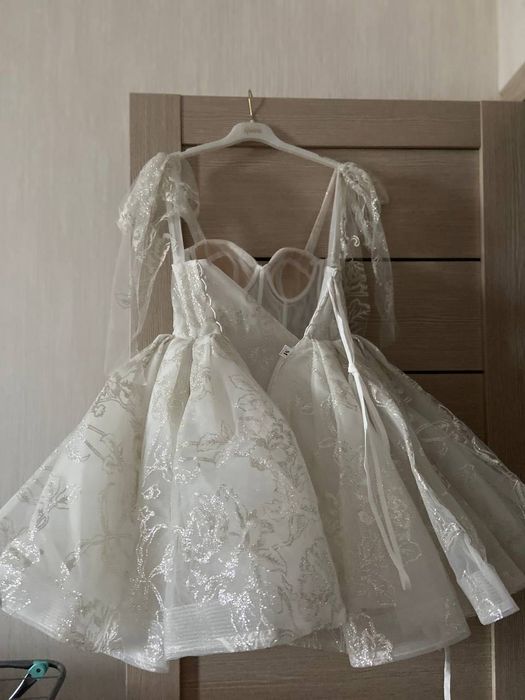 белое платье на завязках