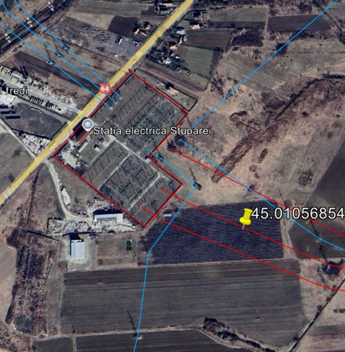 3 hectare teren extravilan de vanzare langa statie transformare curent