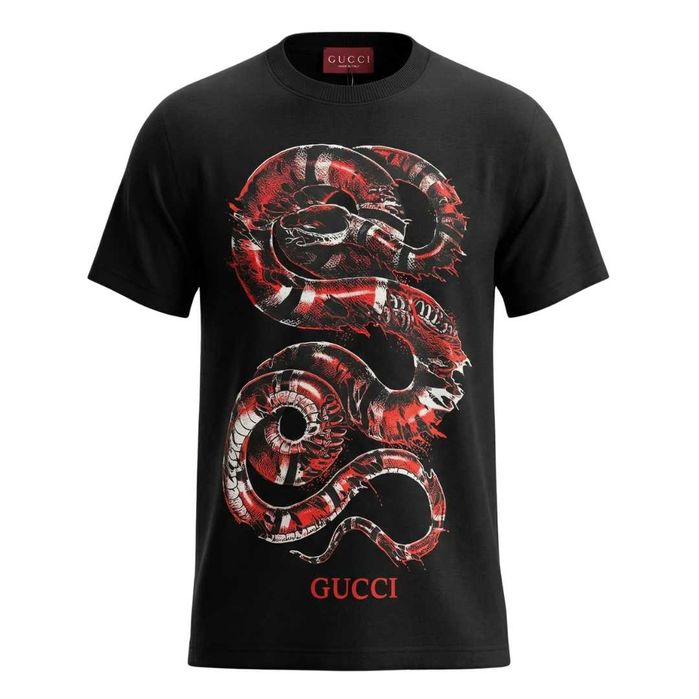 Мъжка Оригинална Тениска - GUCCI - Черен Цвят