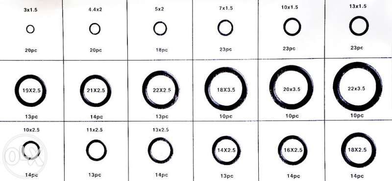 О пръстени за ремонт на автоклиматици комплект 270 броя