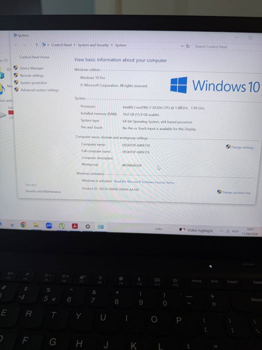 Lenovo ThinkPad X1 Carbon Gen 6, i7, 16 GB RAM
