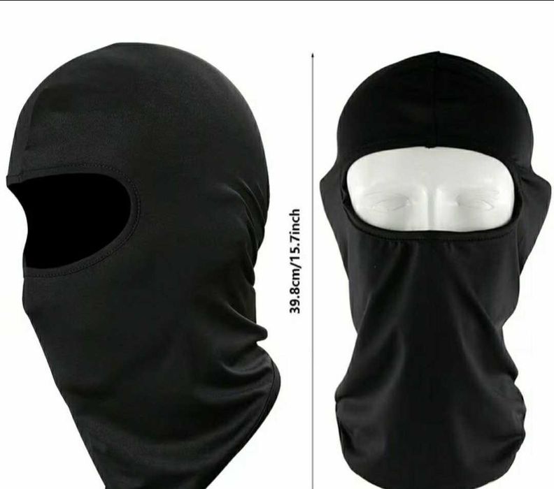 Cagulă moto scuter ATV neagră unisex elastică