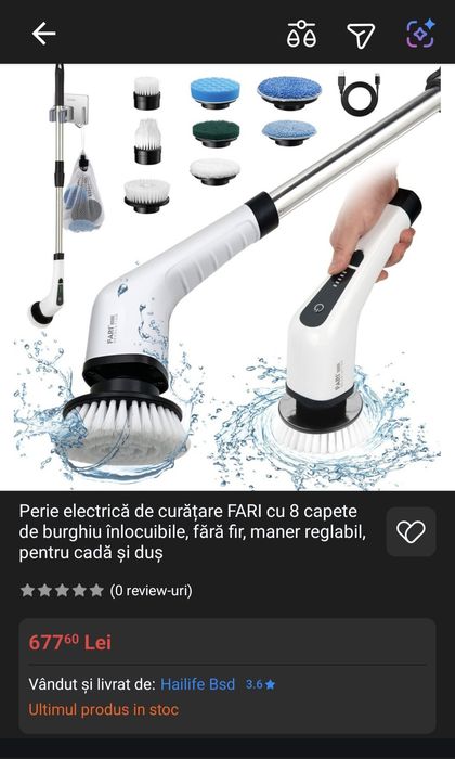 Perie rotativa curatare 8 in 1
