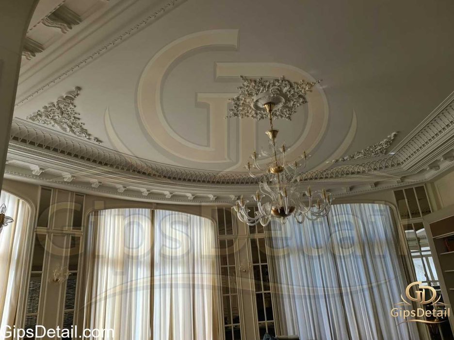 Гипсови орнаменти - корнизи, скрито осветление