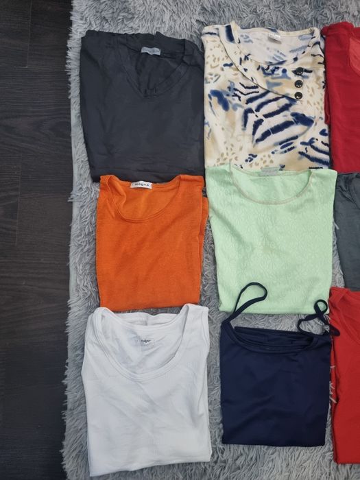 Lot 9 bluze / tricouri / topuri damă XL