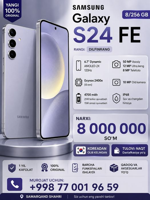 Samsung S24FE yangi