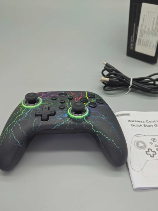 Безжичен геймпад RGB и макро бутони за PC,Nintendo,iOS и Android!Топ!