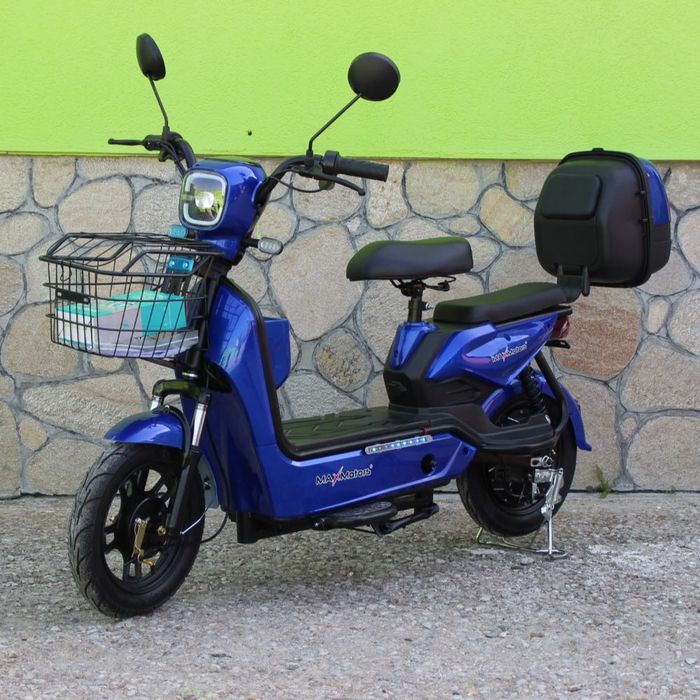 Електрически скутер с педали 500W/48V/15Ah – BLUE