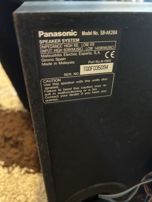 Sistem audio combina Panasonic