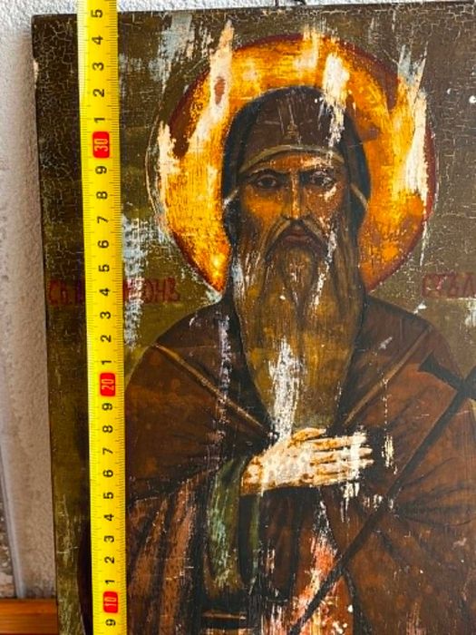Ръчно рисувана икона на св,Симеонъ Стълпник