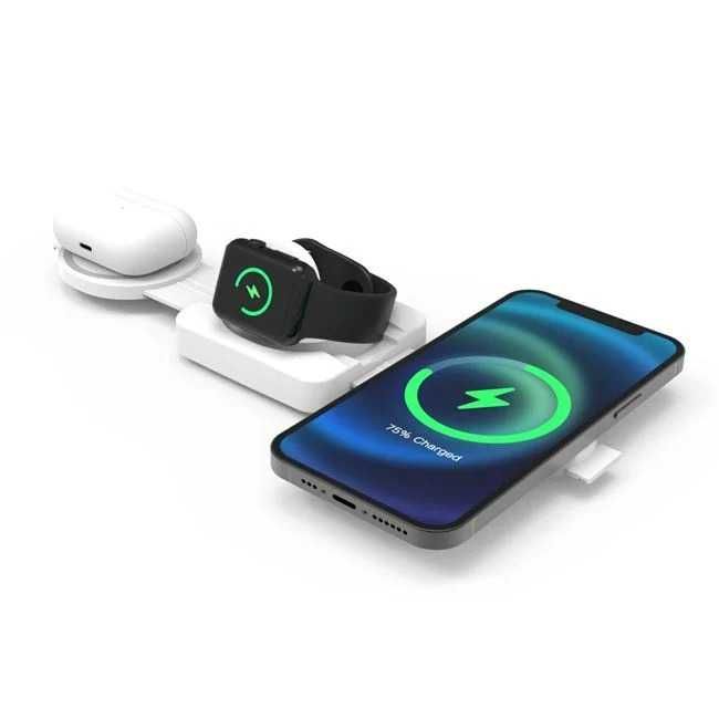 Incarcator Wireless 3 in 1 pentru Telefon Mobil Ceas & Casti