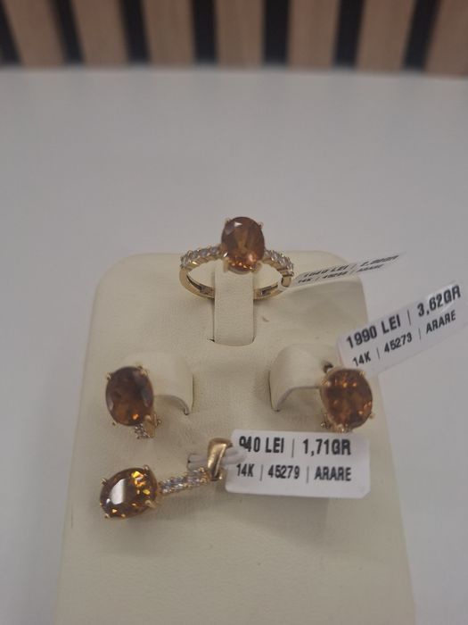 Set Inel/Cercei/Pandant Aur 14K 2,80Gr/3,62Gr/1,71Gr  #45286/73/79