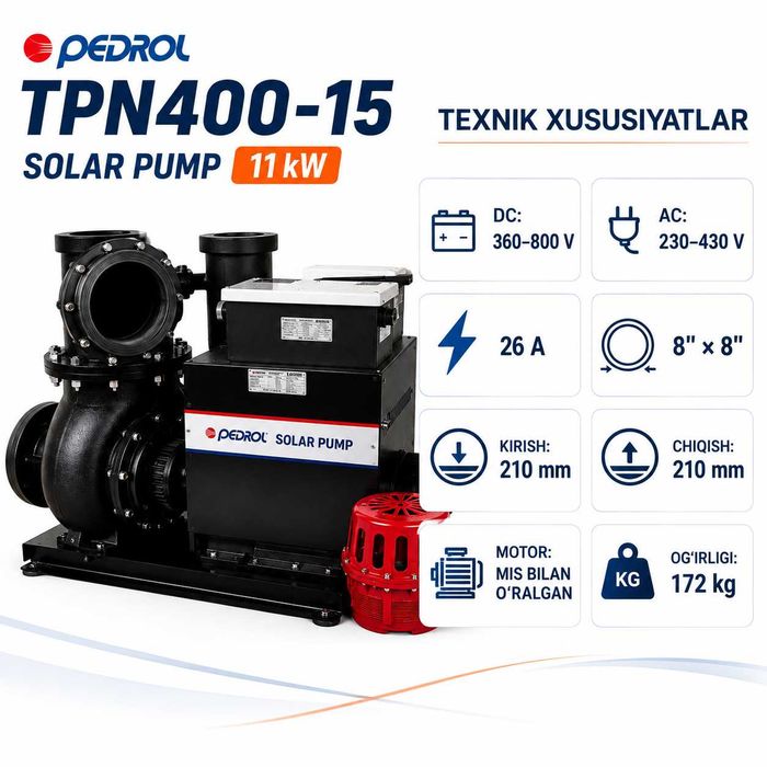 PEDROL 11 kW Quyosh Nasosi