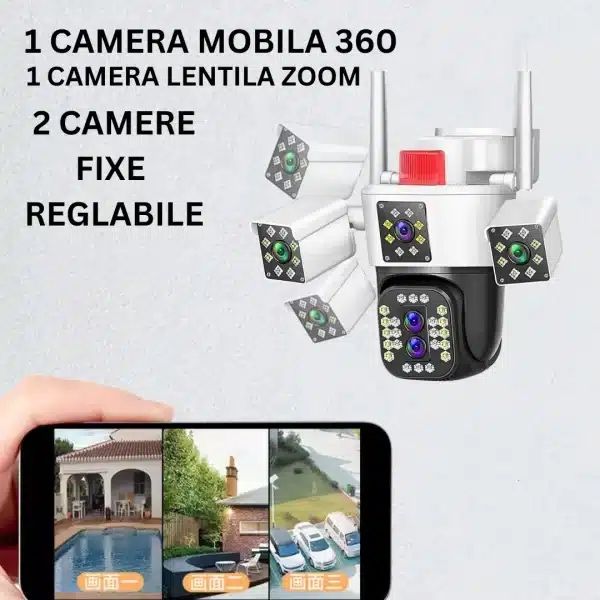 Camera supraveghere WIFI 6K 12 MP 10X