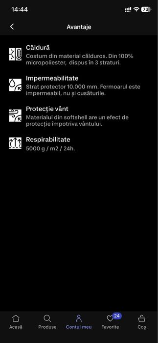 Costum Softshell Schi/ Sanie Unicorn Copii 116 cm