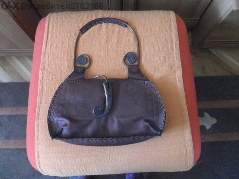 антикварна чанта-от телешка кожа