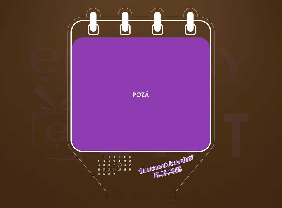Lampa Led Personalizata – Calendar
