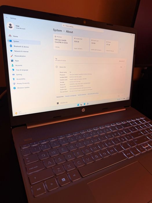 Laptop HP • I5-1235u • 512SSD • Nefolosit