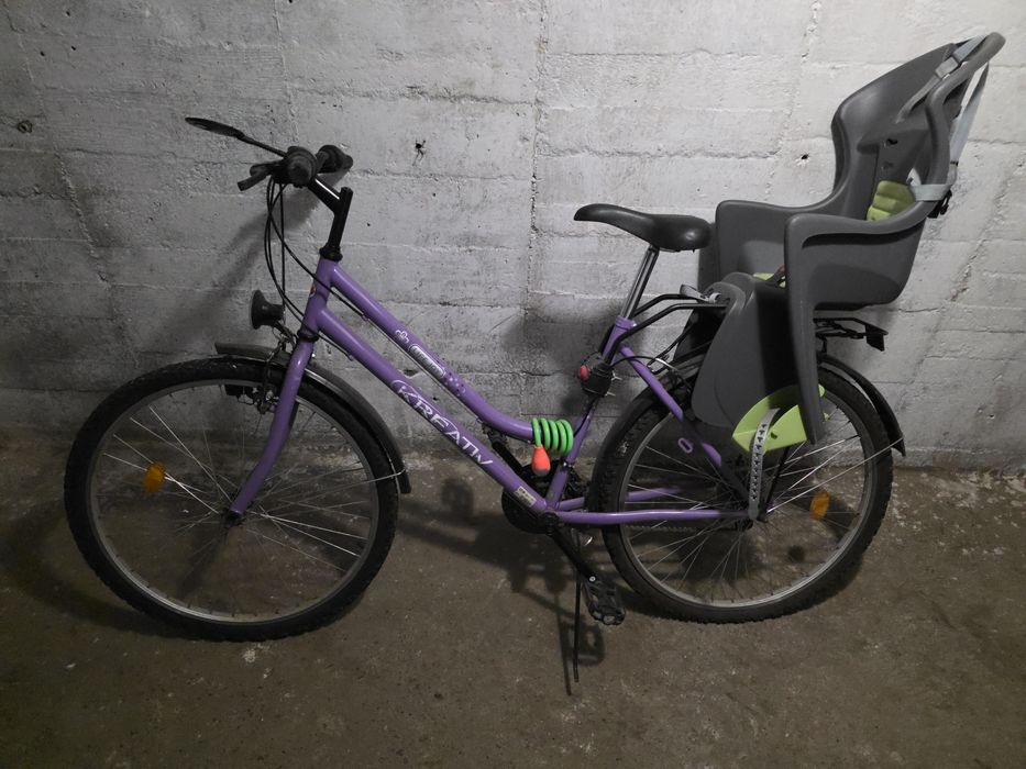 Bicicleta Kreativ life joy dama de  26' cu scaun pentru copii