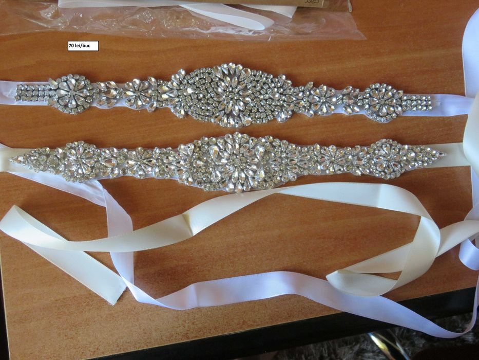 Brau cordon talie cu strasuri curea rochie eleganta sau mireasa nou