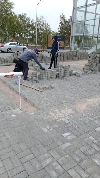 Укладка брусчатки