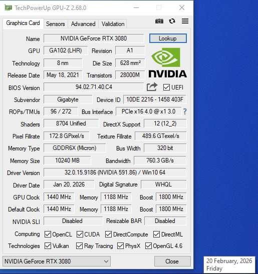 Продавам Видеокарти RTX 3080 - GigaByte, EVGA