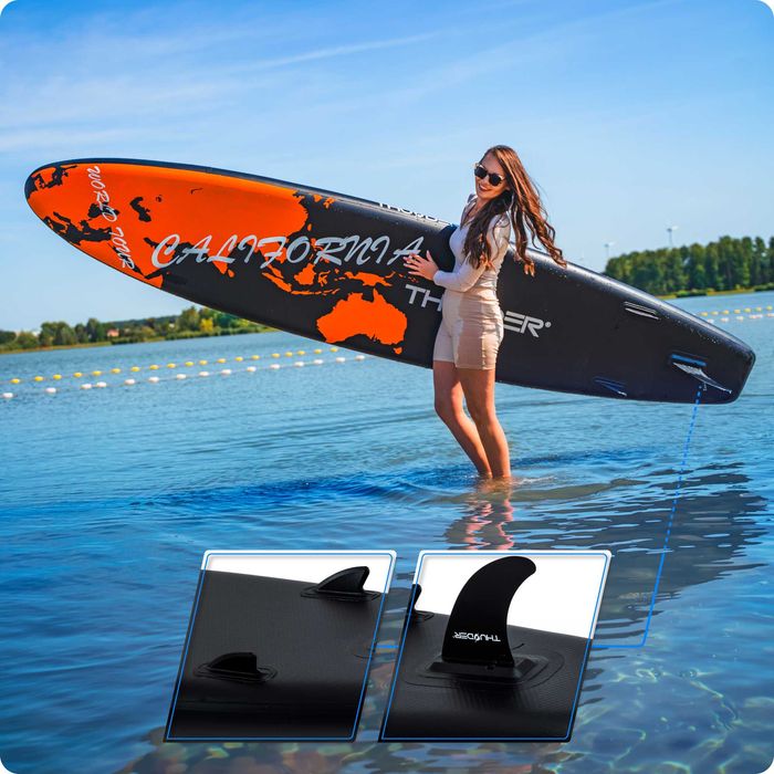 Placa Stand Up Paddle EARTH 365cm + Scaun Caiac (Noua, Sigilata)