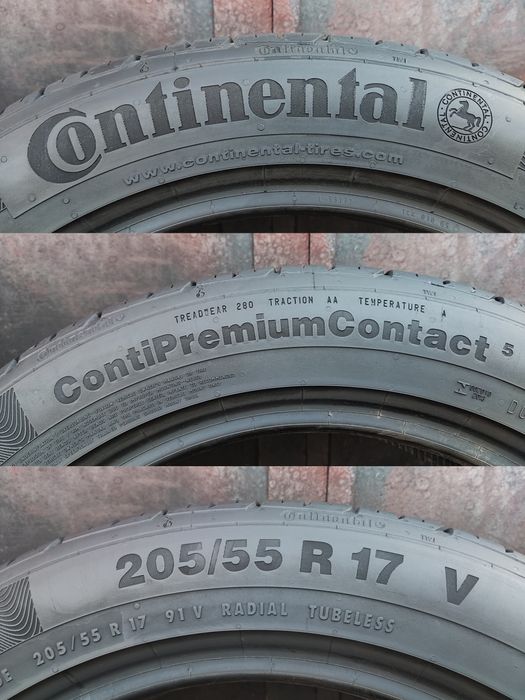 2бр. летни гуми 205/55/17 Continental Premium Contact 5
dot24
