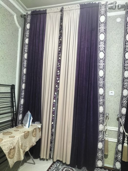 Парда 2та эшик 4та дераза 1 та душевой кабиной 2 каватли