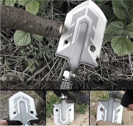 Мултифункционална лопата 16в1 брадва, кирка, отвертка, нож, трион