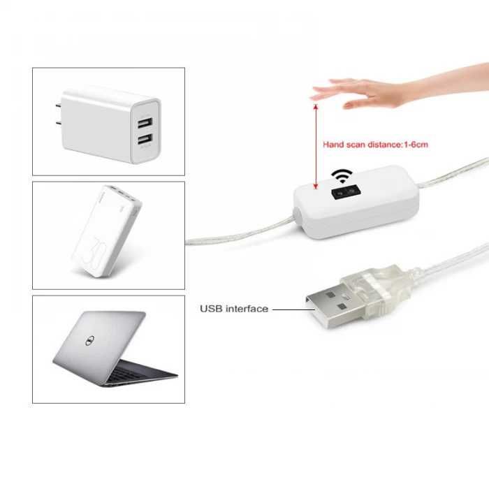 BANDA LED alb rece blat mobila BUCATARIE dulap BAIE cu SENZOR MISCARE