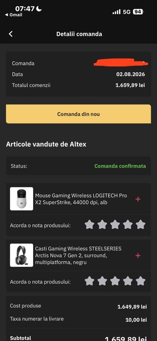 Vand Logitech Pro x2 Superstrike