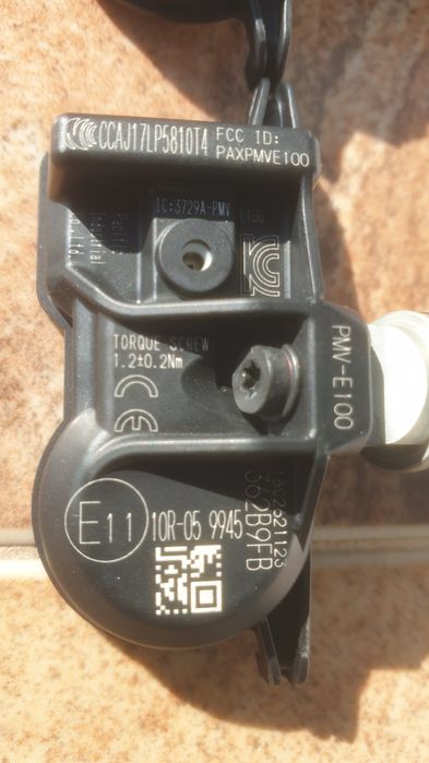 Датчици за налягане в гумите на Тойота