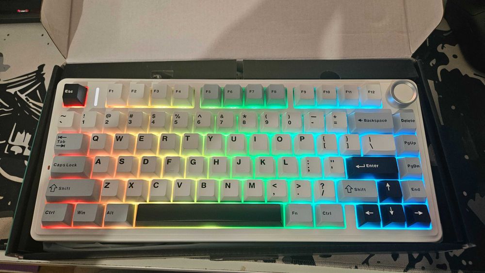 Tastatura Mecanica Epomaker Aula F75, hot swappable, conectare prin cablu, wireless sau blootooth