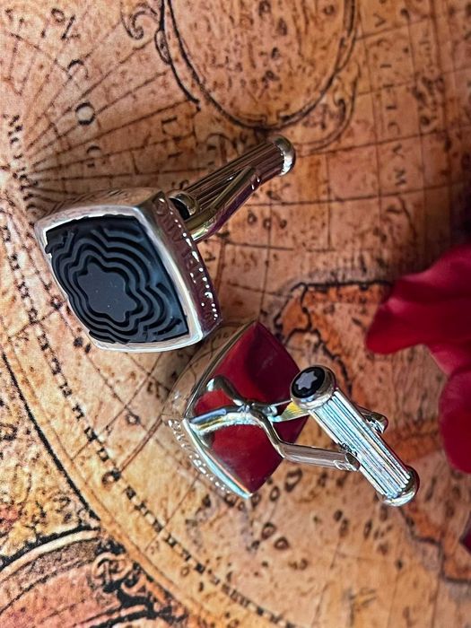 Butoni camasa barbati aliaj inoxidabil silicon negru garantie