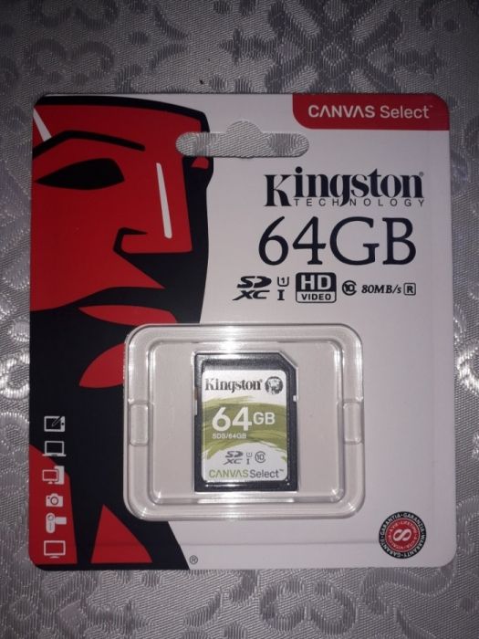 64 Gb Original Fotoaparat Chiplari **Бренд Kingston**