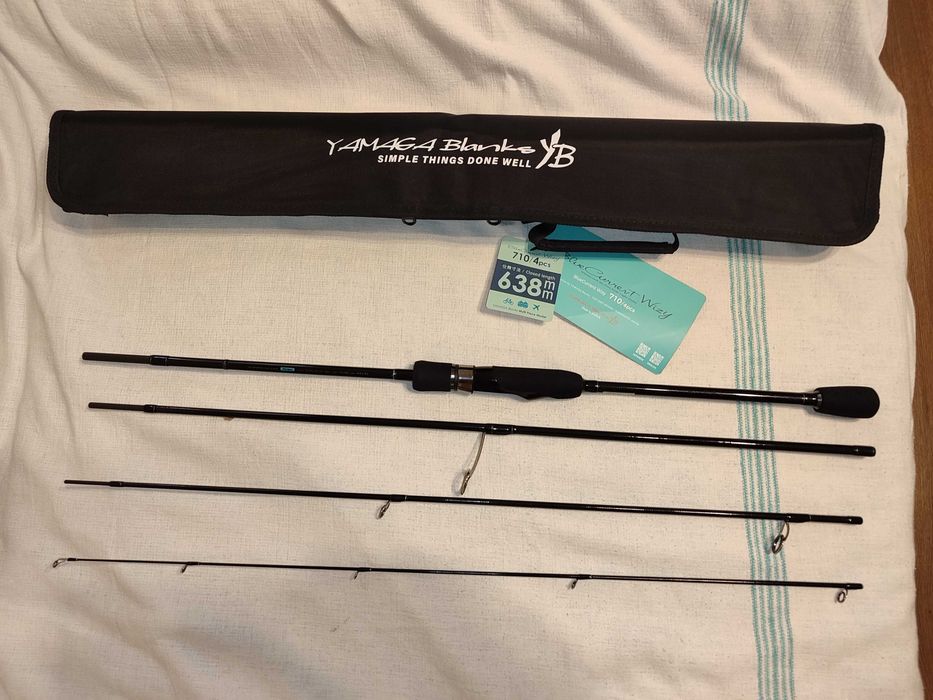 Въдица Yamaga Blanks Blue Current Wizy 710/4pcs,Shimano 22 Stella C2500S,1000SSPG,воблери.