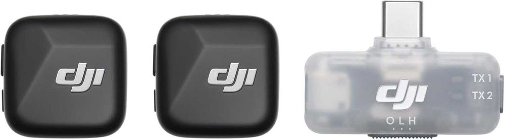 DJI Mic Mini 2TX+1 Mobile RX WiFi 2 lavaliere+RECEPTOR USB-C SIGILAT