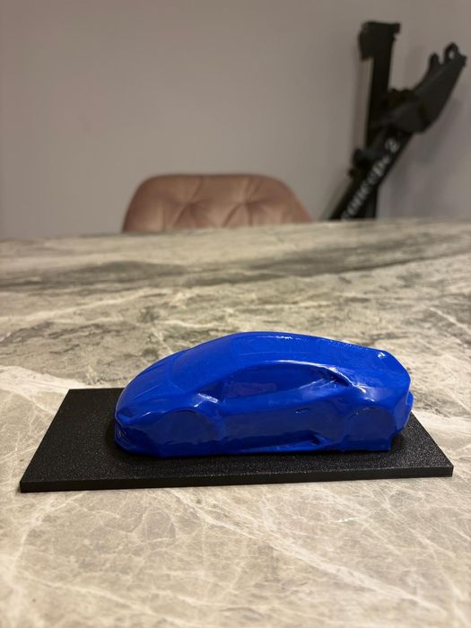 Sculptură Auto Premium Albastră | Decor Modern | Imprimare 3D | TheMakerLabRO LAAMBO