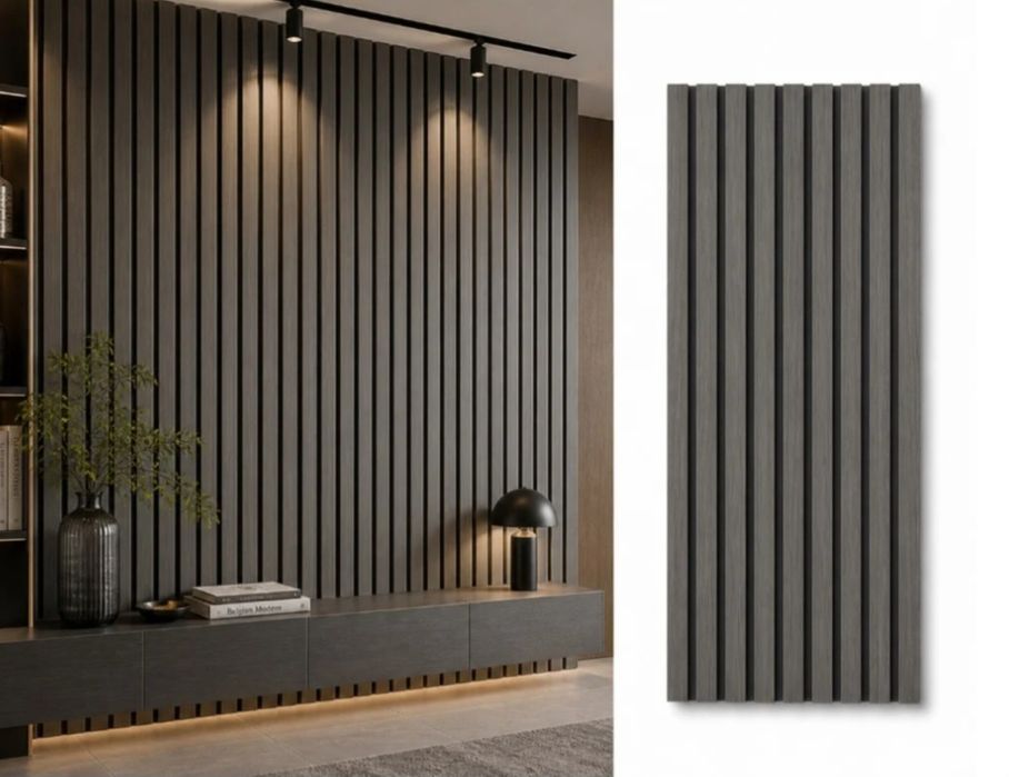 Riflaj decorativ adeziv 60x120 CM aspect natural PVC si EVA pentru perete