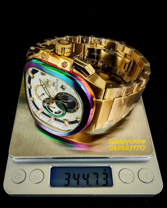 часовник INVICTA Jason Taylor Limited edition Gold 60 mm, Инвикта нов