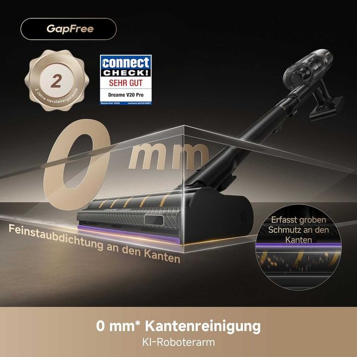 Мощна Вертикална Безкабелна Прахосмукачка за Килими Dreame V20 Pro-A