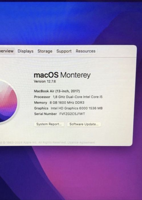 Macbook air 2017 с Windows и IOS