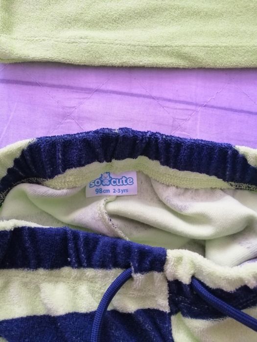 Ново памучно хавлиено костюмче 92-98см