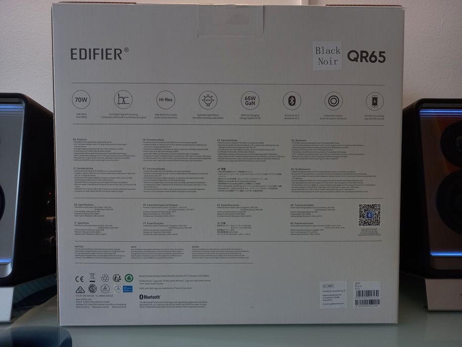 Boxe Edifier QR65 Bluetooth – ca noi, cu iluminare RGB ambientala