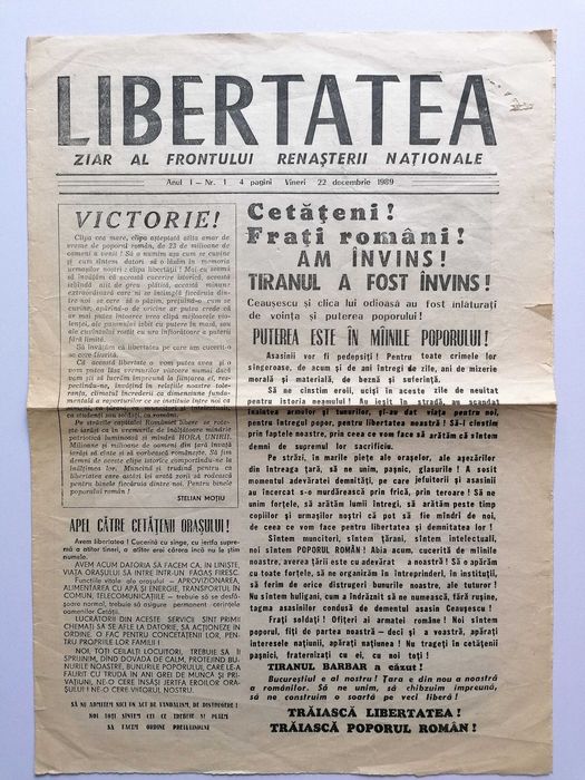 LIBERTATEA din 22 decembrie 1989