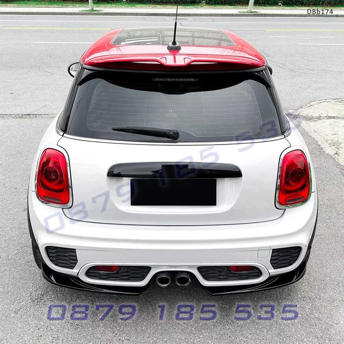 Сплитер добавки за задна броня Mini Cooper JCW F55/F56/F57 Pre-Facelift 2014-2021, черен гланц -DBb174 тунинг задни аксесоати мини купър