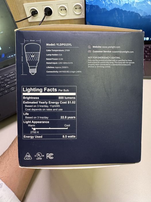 Yeelight smart led bulb 1 s 4 ta