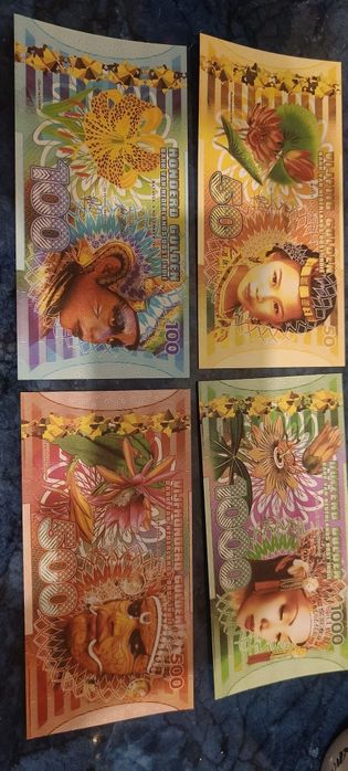 Lot 4 bancnote guldeni indiile de est olandeze