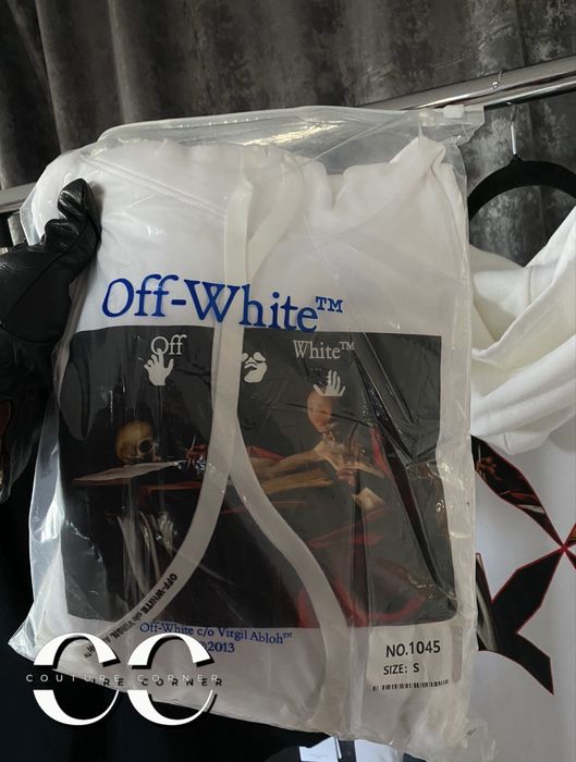 Hanorac OFF-White • Calitate Top • Caravaggio Arrows S/S • Cod QR